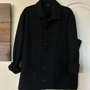 Express Unisex Classic Black Shirt Jacket/Pea Coat
